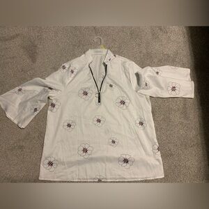 MISSLOOK White Floral Top